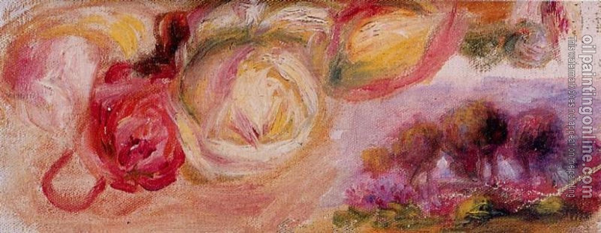 Renoir, Pierre Auguste - Roses with a Landscape